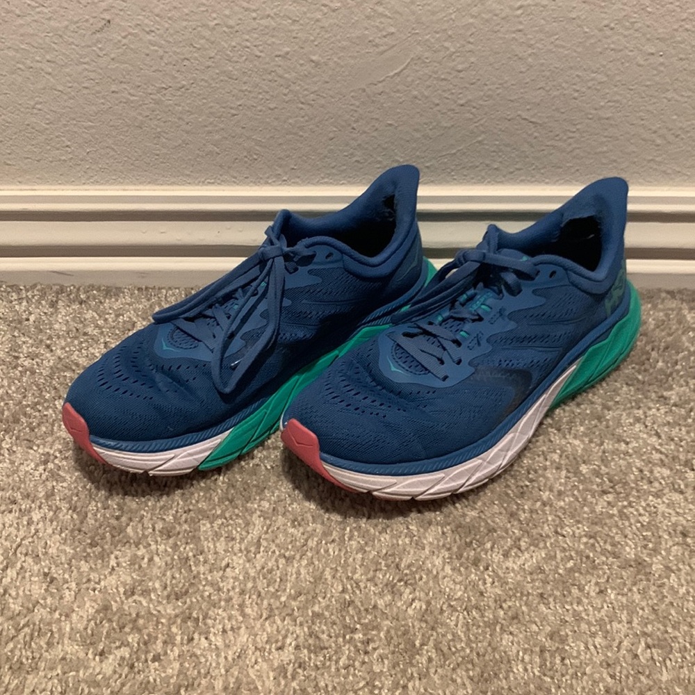 Hoka One One Teal and Navy Running Shoes